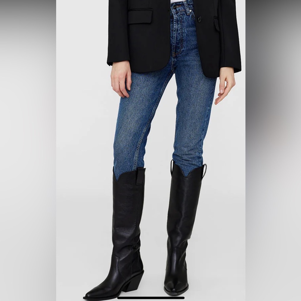 Anine Bing “Tania” tall western inspired boot size 38